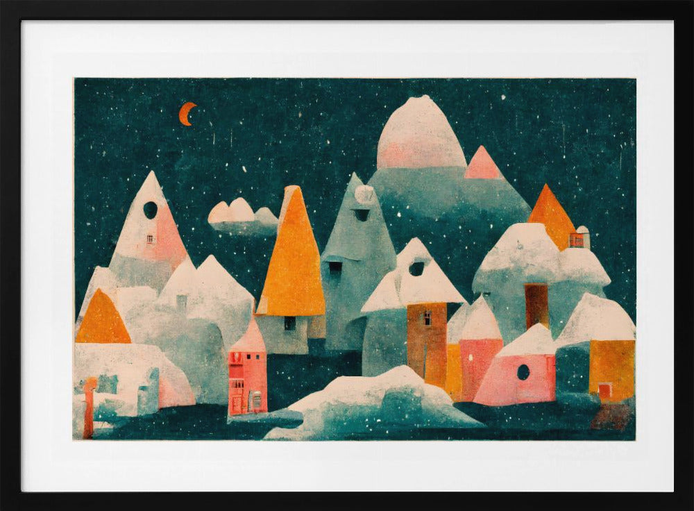 Winternachtdorp | Poster