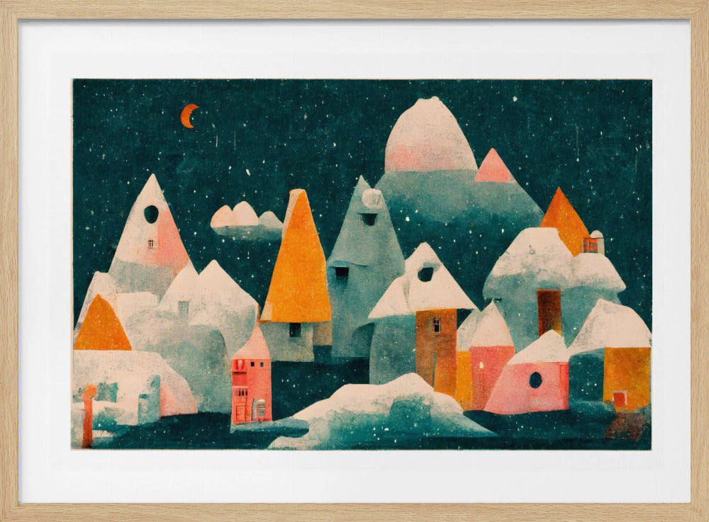 Winternachtdorp | Poster