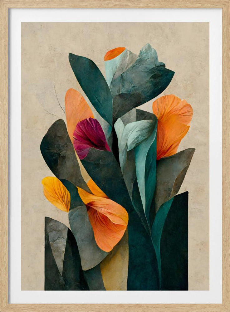 Bloemblaadjes in harmonie | Poster