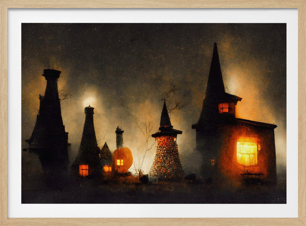 Spookachtig Glowscape | Poster