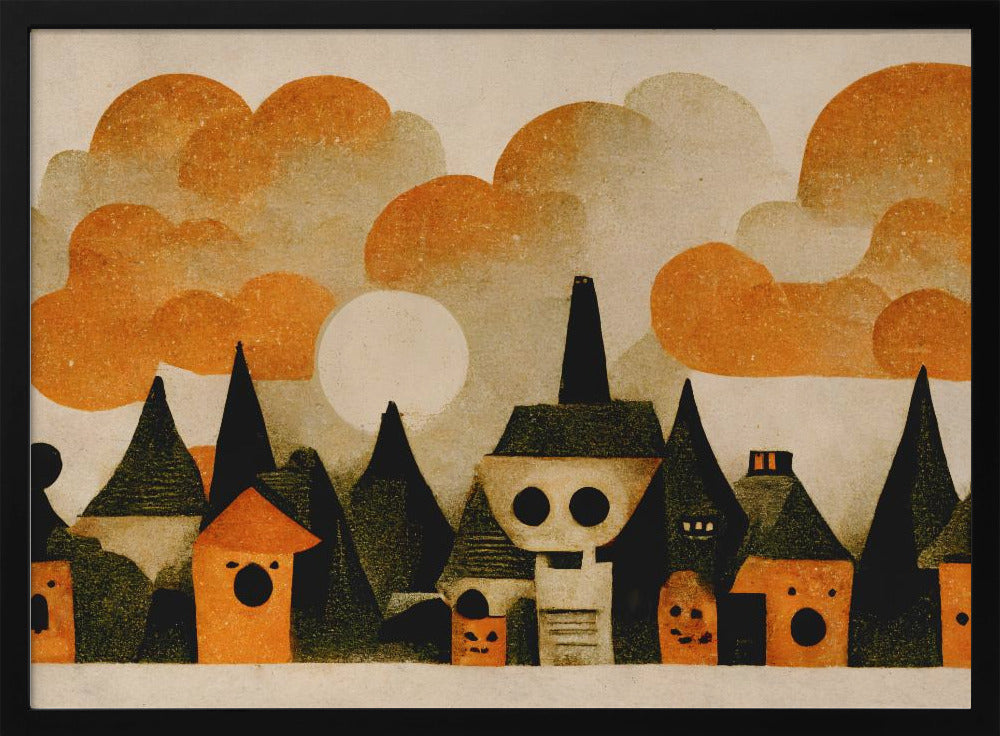 Spookachtig dorpsgezicht | Poster