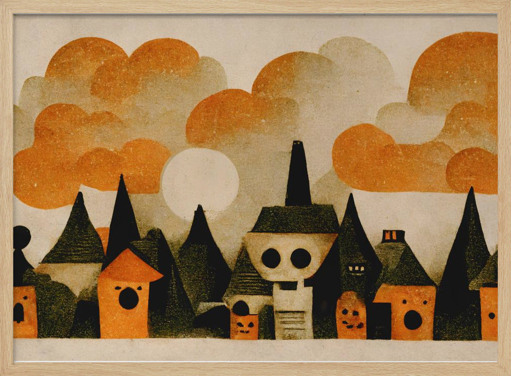 Spookachtig dorpsgezicht | Poster