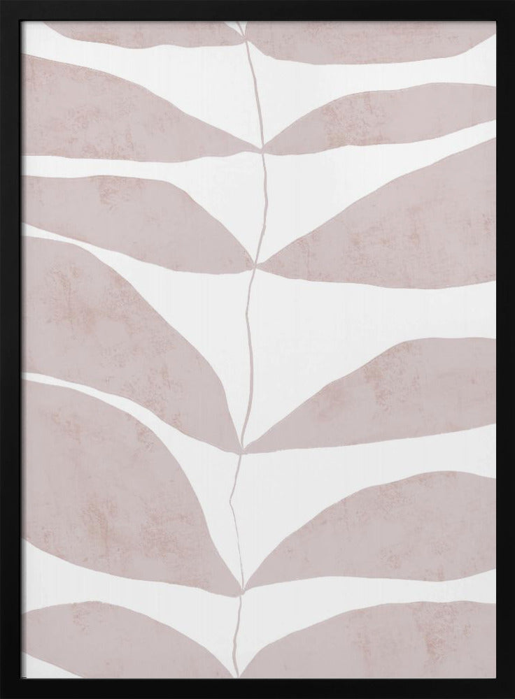 Bladpatronen in zachte beige tinten | Poster