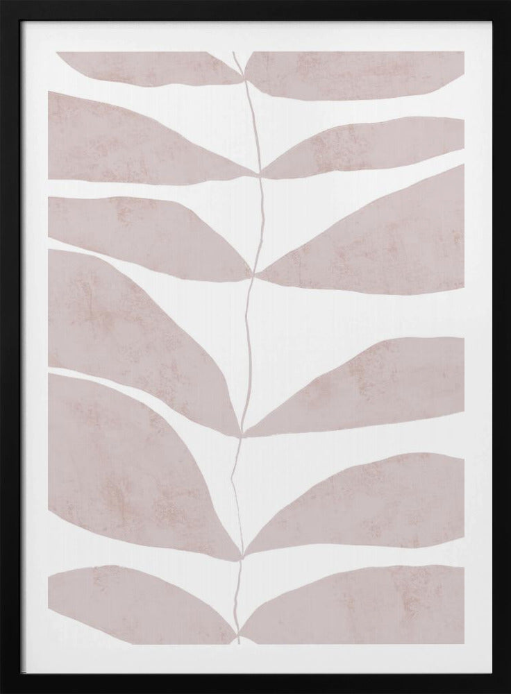Bladpatronen in zachte beige tinten | Poster