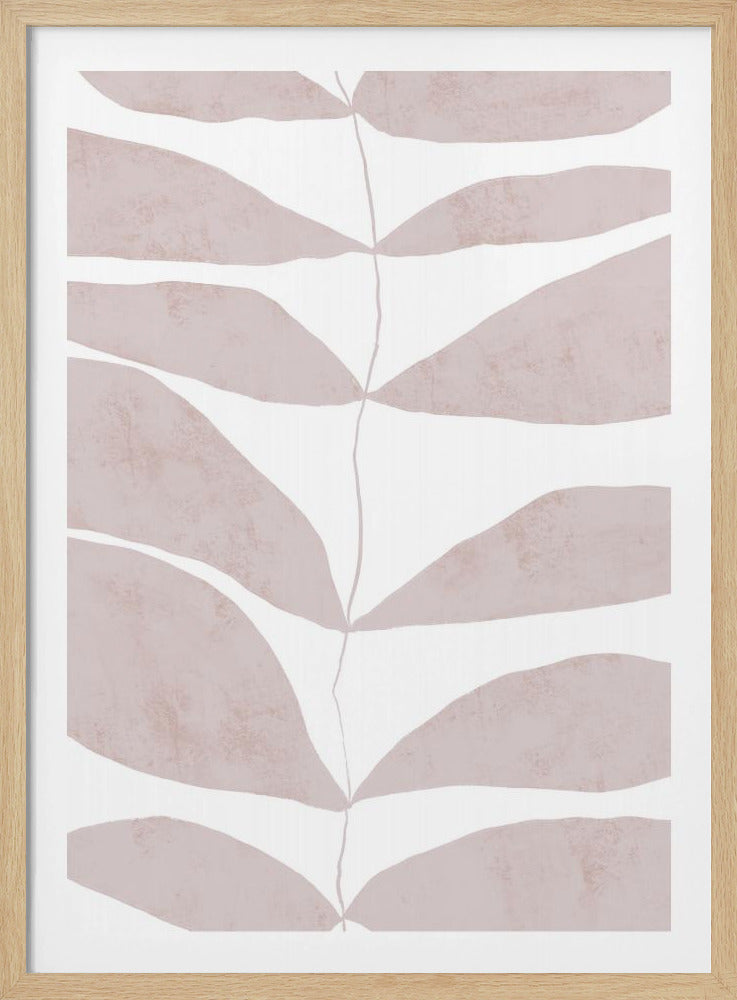 Bladpatronen in zachte beige tinten | Poster