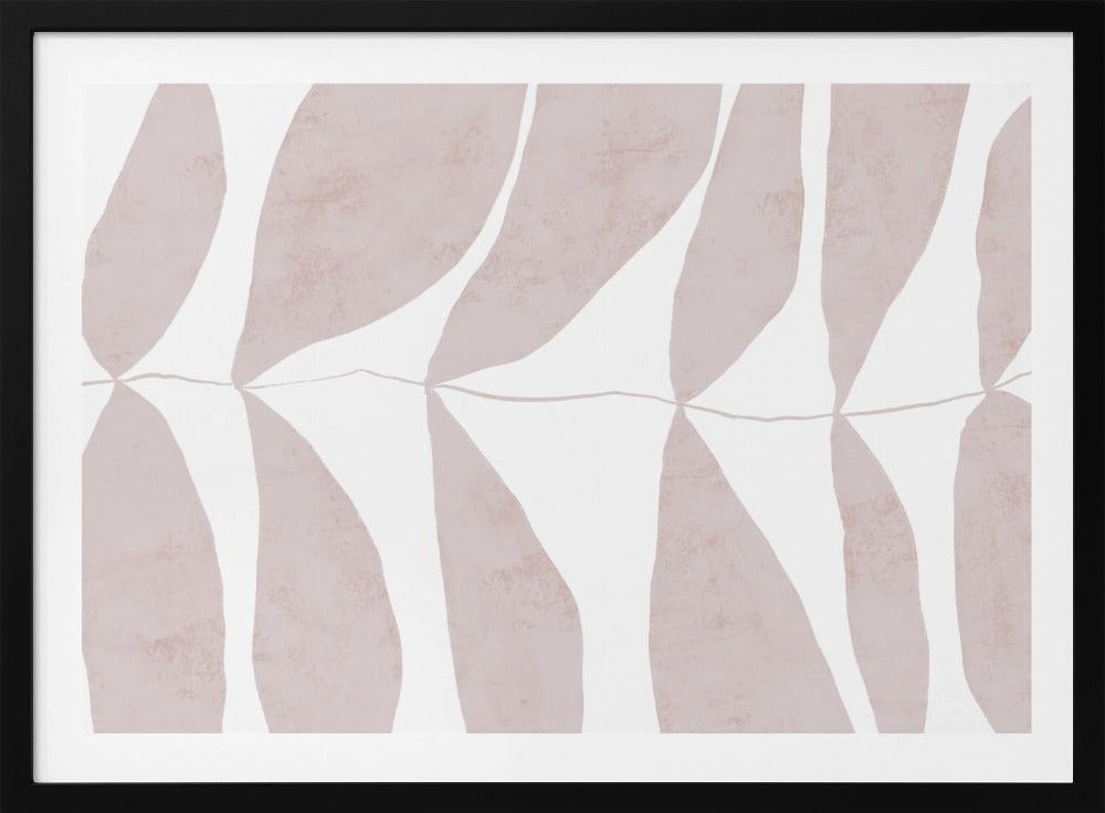 Bladpatronen in zachte beige tinten | Poster