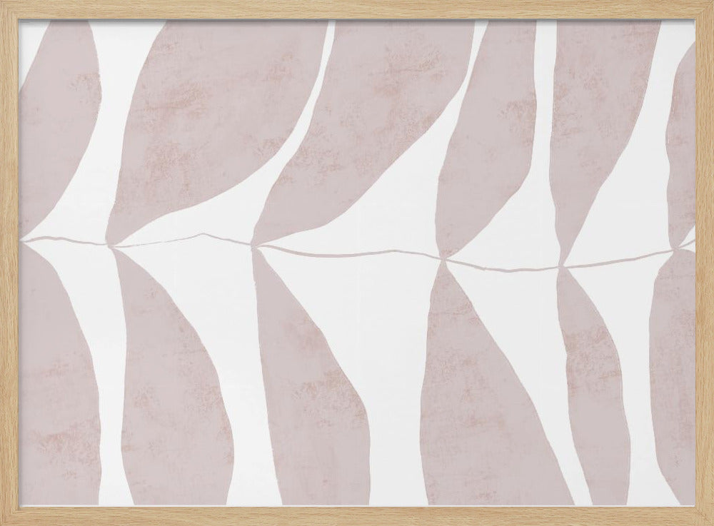 Bladpatronen in zachte beige tinten | Poster