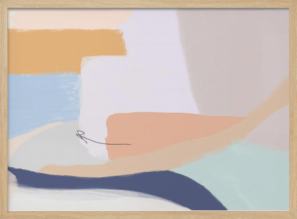 Soft Pastel Colors and Flowing Organic Shapes | Poster