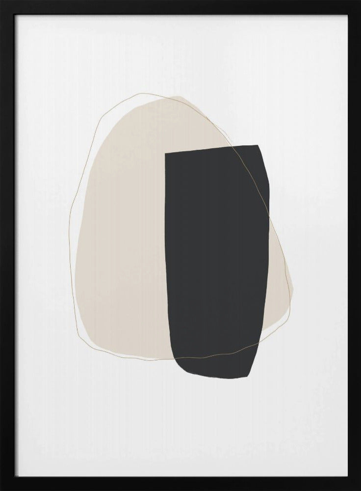 Geometrische vormen en neutrale kleuren | Poster