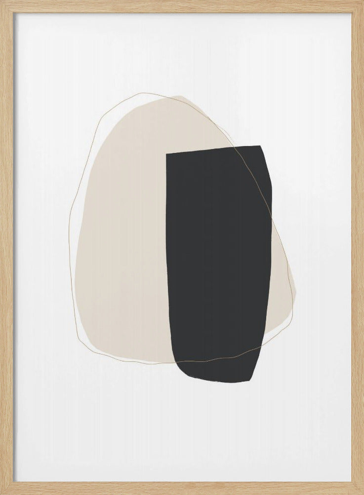 Geometrische vormen en neutrale kleuren | Poster