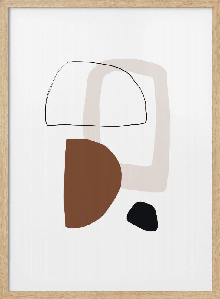 Minimalistische geometrische vormen in aardse tinten | Poster