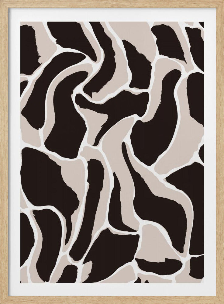 Monochrome golven | Poster