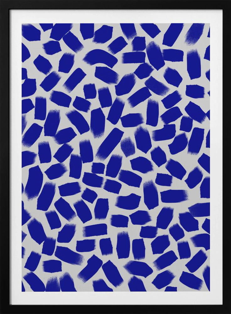 Azuurblauwe fragmenten | Poster