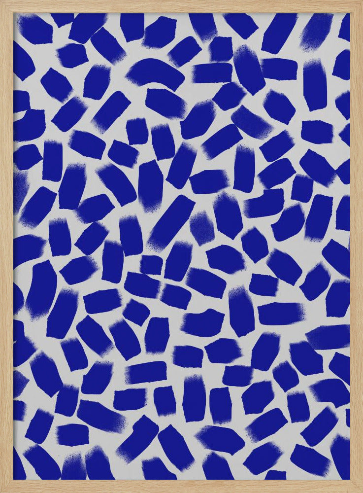 Azuurblauwe fragmenten | Poster