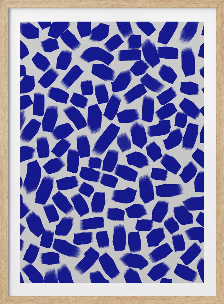 Azuurblauwe fragmenten | Poster