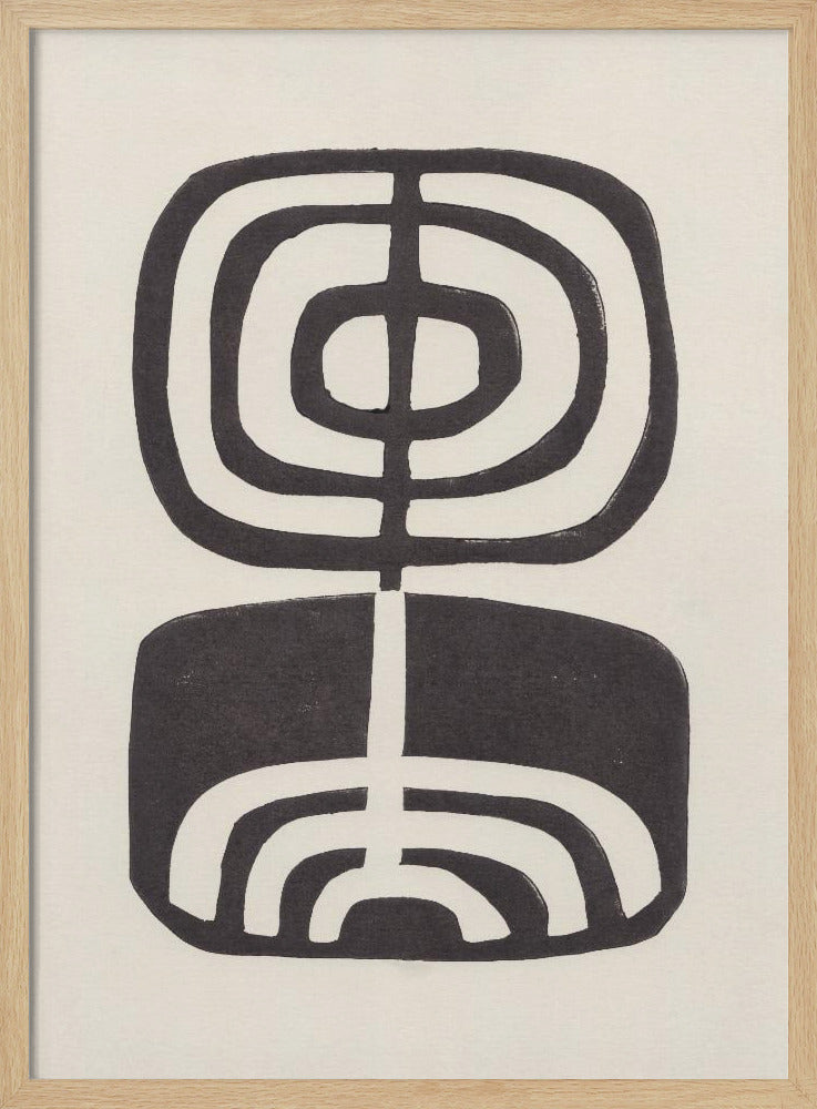 Moderne plant / linosnede | poster
