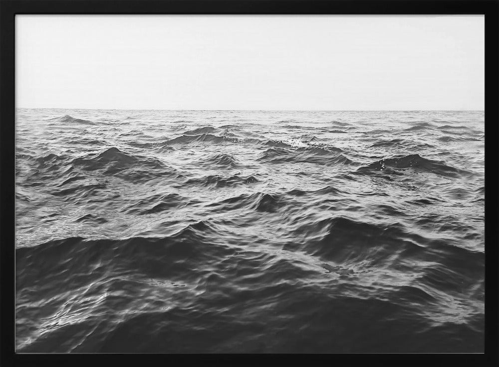 Golvende Horizon Zwart-wit | Poster