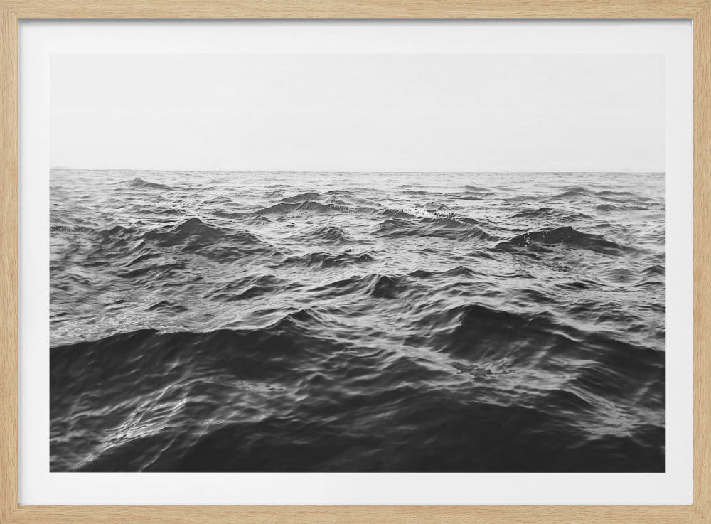 Golvende Horizon Zwart-wit | Poster