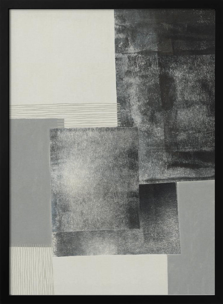 Monochrome blokken #1 | Poster