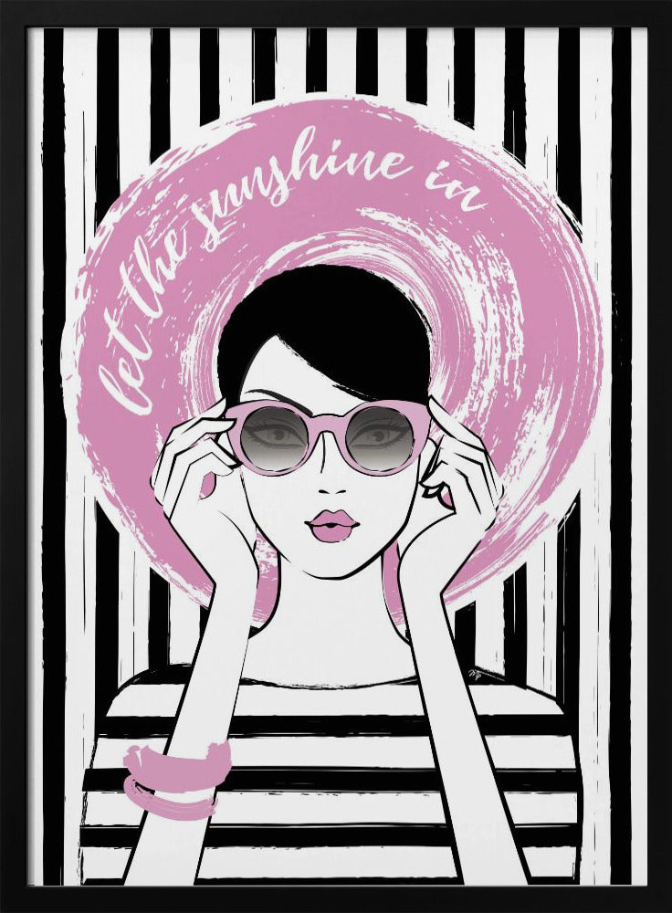 Roze zonnebrillen vibe | Poster