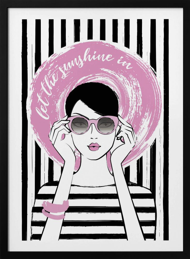 Roze zonnebrillen vibe | Poster