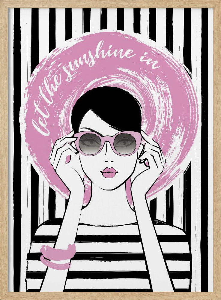 Roze zonnebrillen vibe | Poster