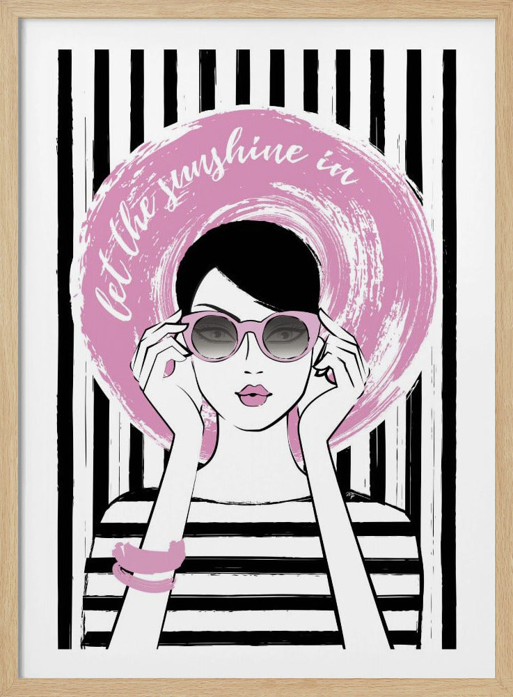 Roze zonnebrillen vibe | Poster