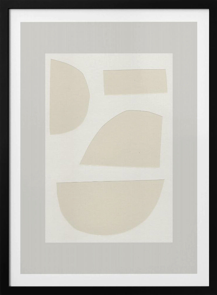 Geometrische vormen in een monochroom palet | Poster