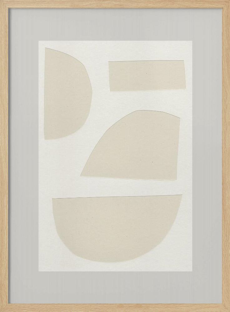 Geometrische vormen in een monochroom palet | Poster
