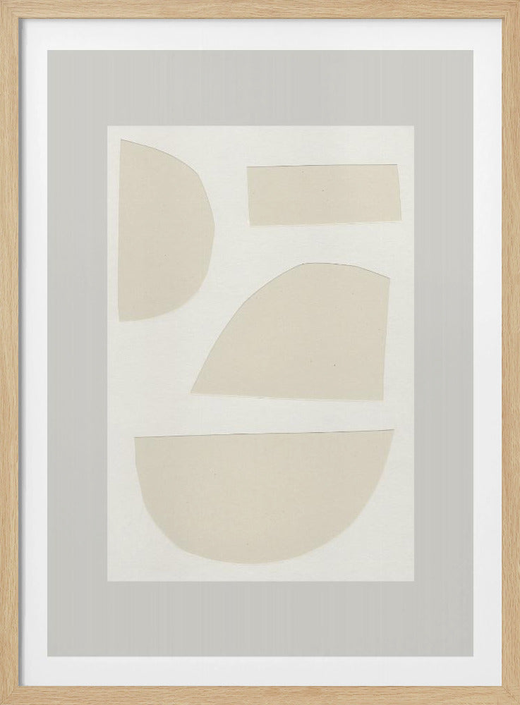 Geometrische vormen in een monochroom palet | Poster