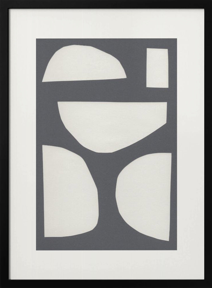 Geometrische vormen in een monochroom palet | Poster