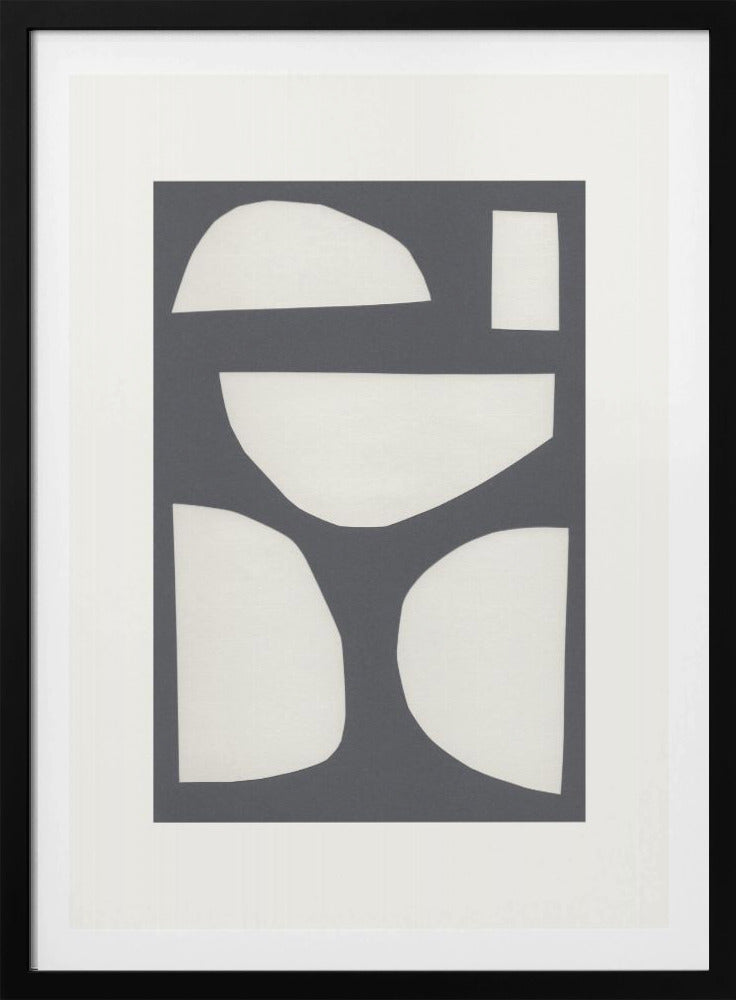 Geometrische vormen in een monochroom palet | Poster
