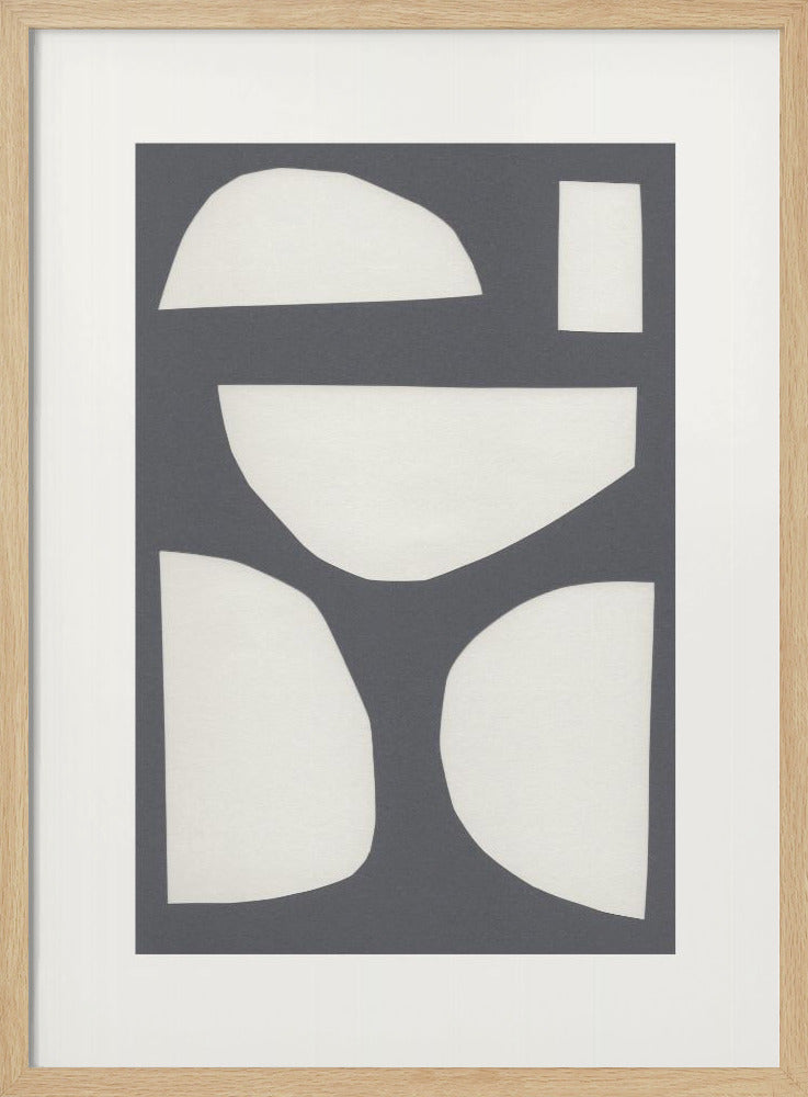 Geometrische vormen in een monochroom palet | Poster