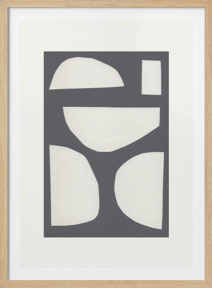 Geometrische vormen in een monochroom palet | Poster