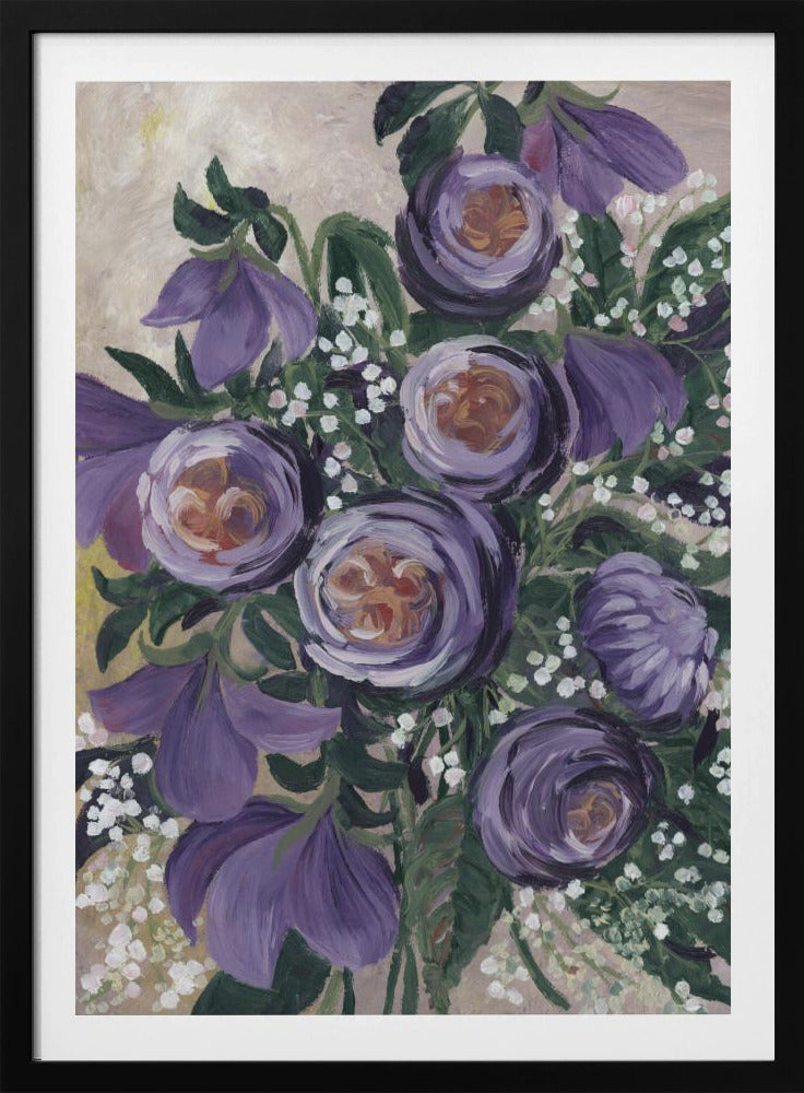 Aaliyah painterly English roses | Poster