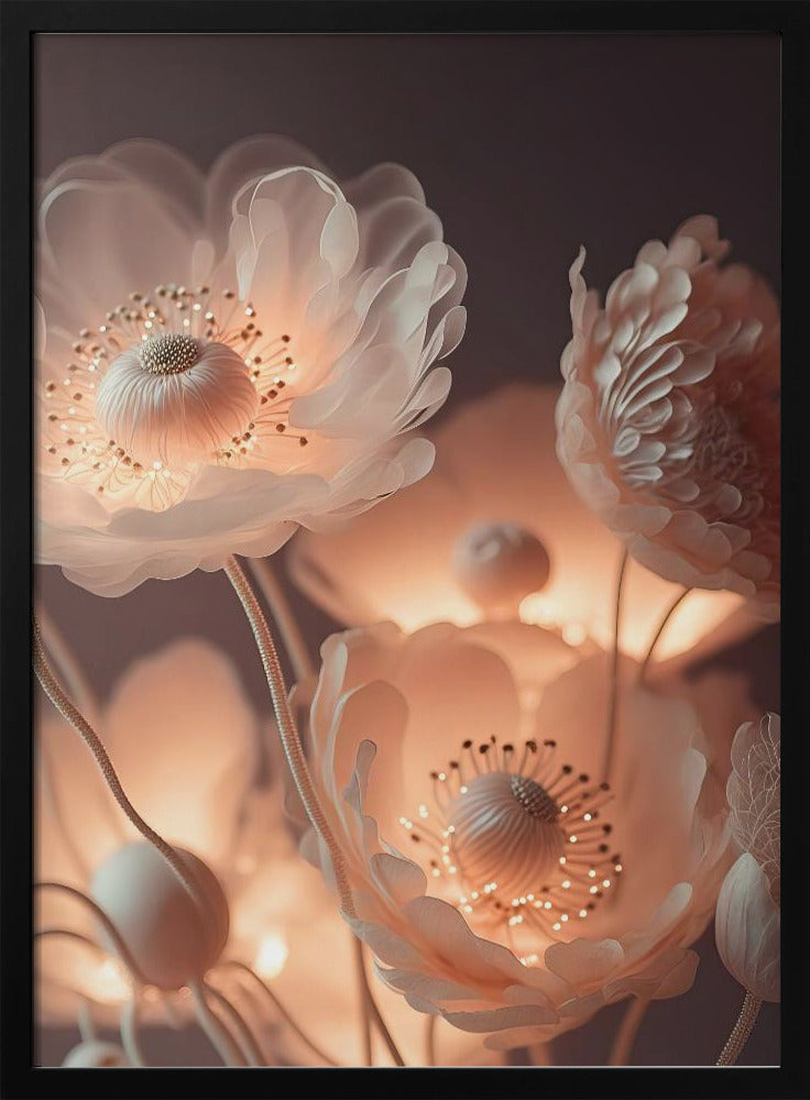 Lichtgevende bloesems | Poster