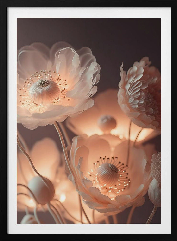 Lichtgevende bloesems | Poster
