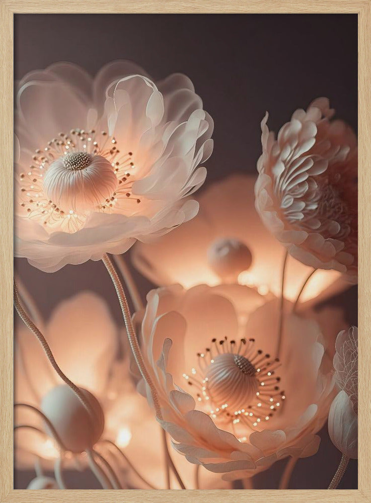 Lichtgevende bloesems | Poster
