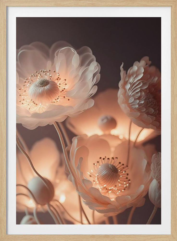 Lichtgevende bloesems | Poster