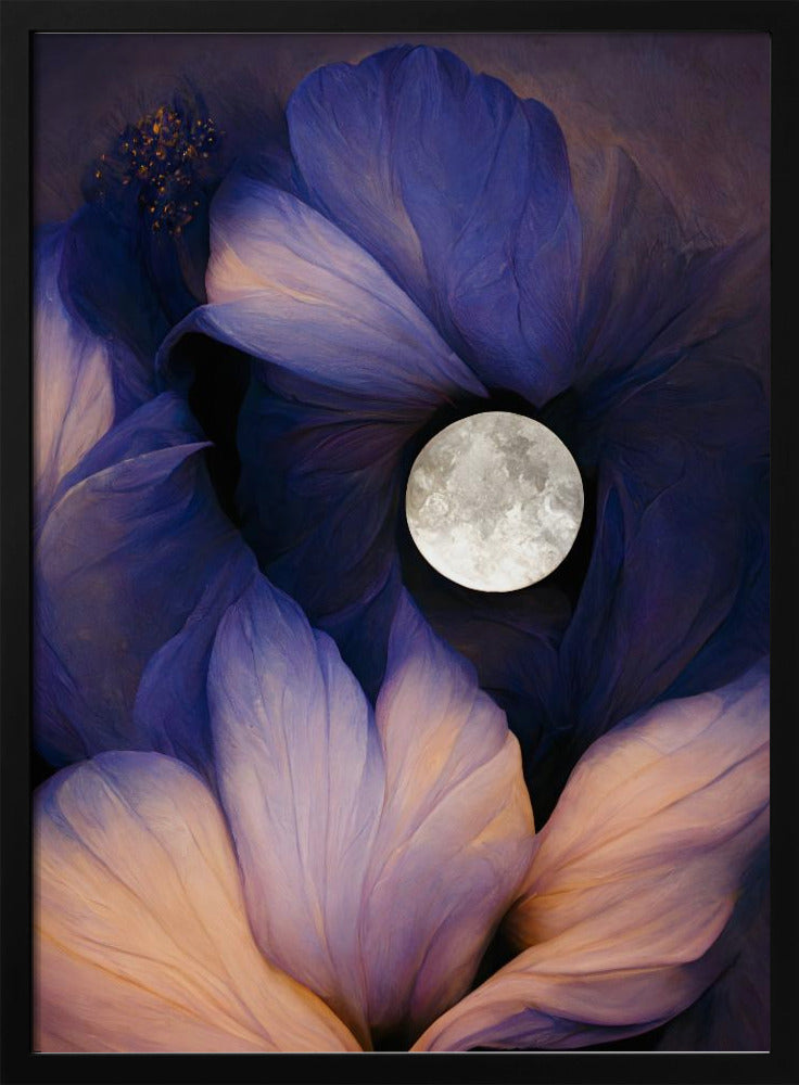 Maanverlichte bloesems | Poster