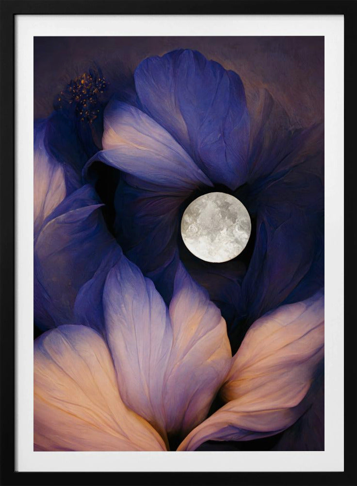 Maanverlichte bloesems | Poster