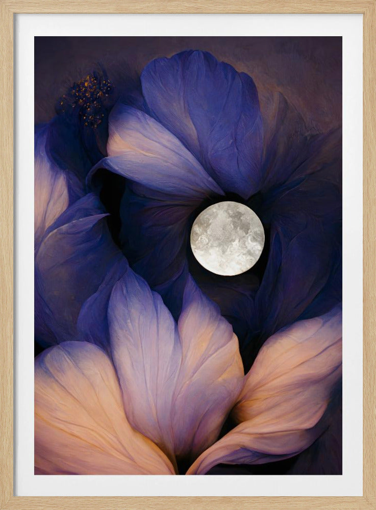 Maanverlichte bloesems | Poster