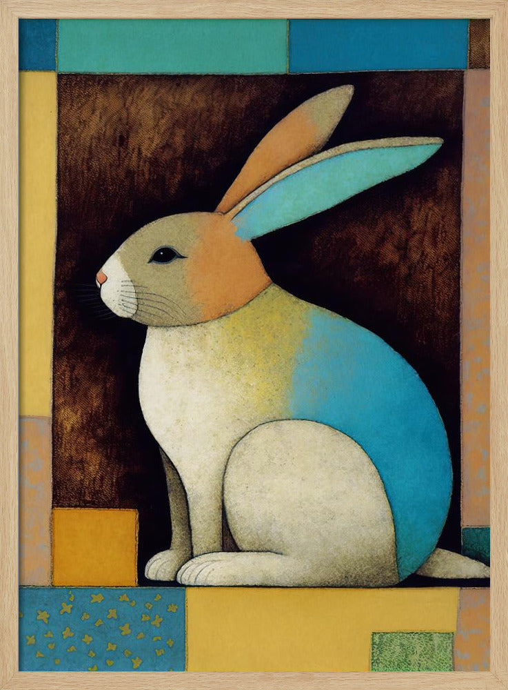 Kleurrijke Konijnendroom | Poster