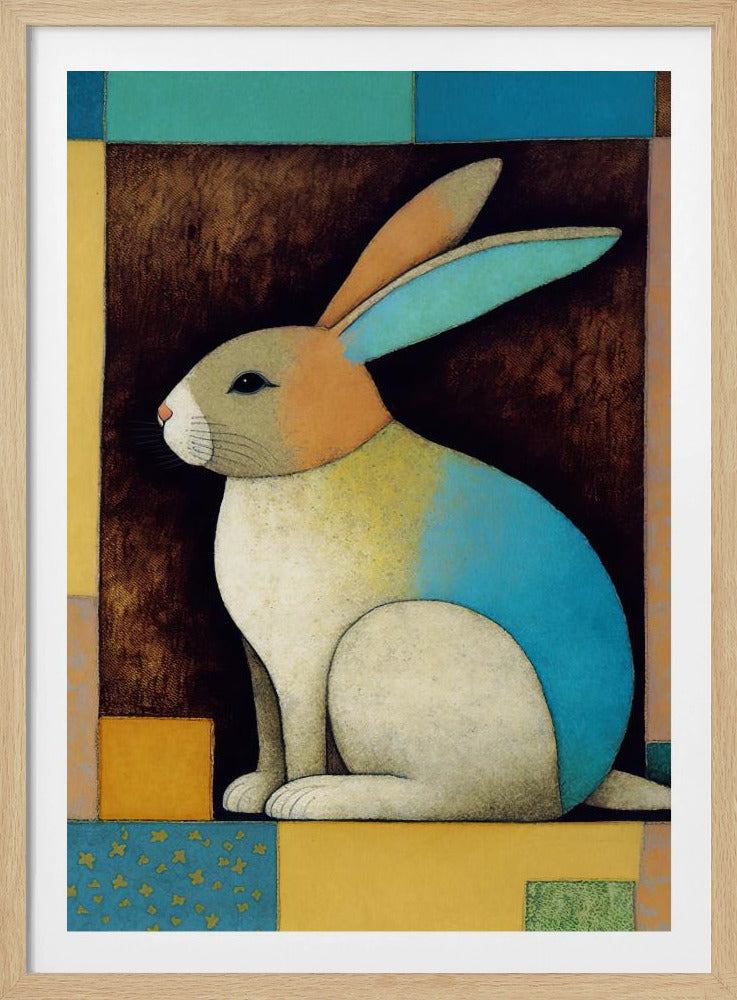 Kleurrijke Konijnendroom | Poster
