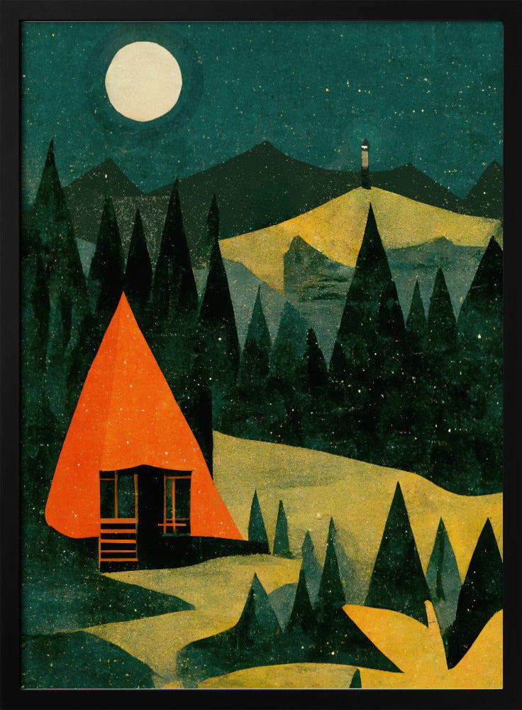 Maanverlichte hutdroom | Poster