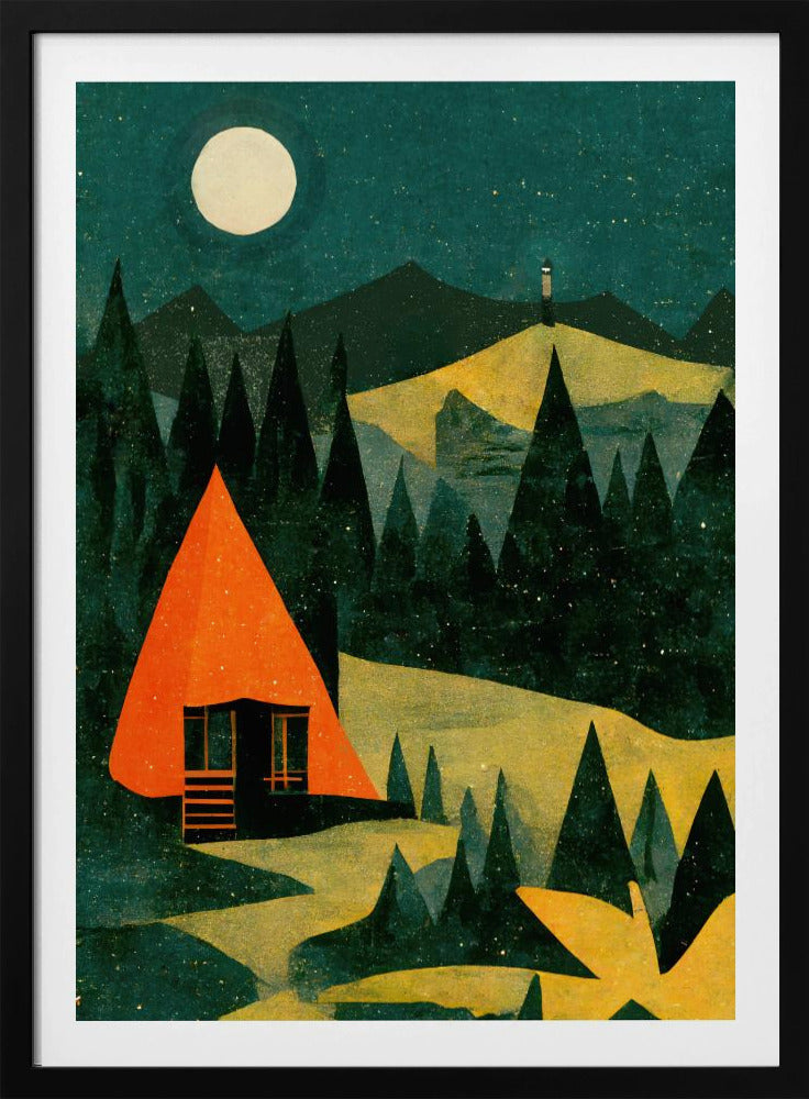 Maanverlichte hutdroom | Poster