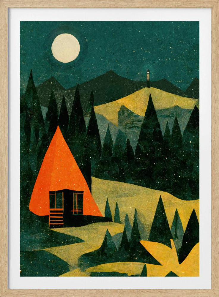 Maanverlichte hutdroom | Poster