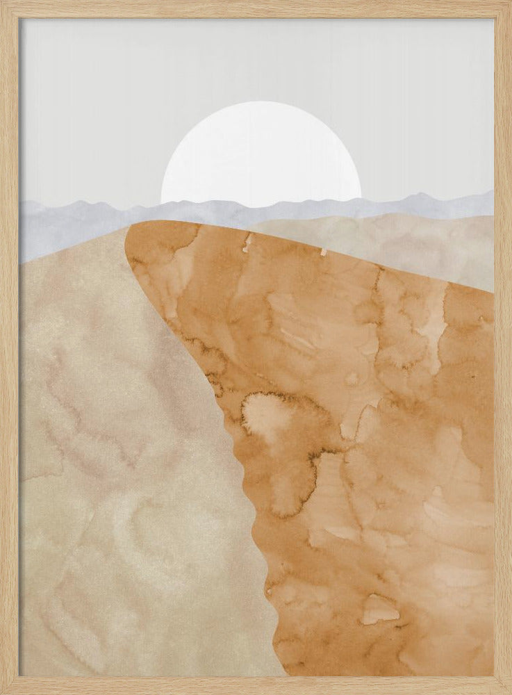 Zandduin en maan | Poster