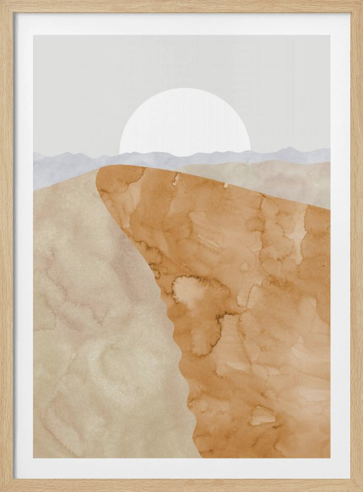 Zandduin en maan | Poster