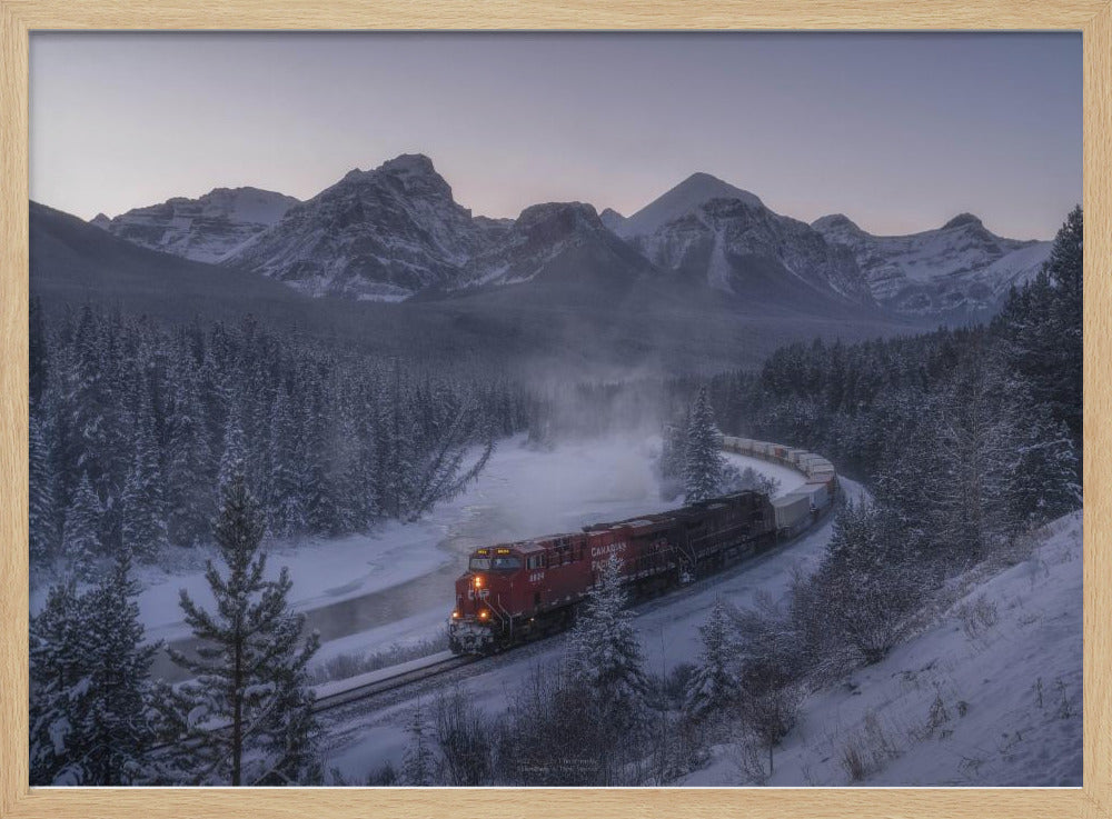 De trein in de sneeuw. | Poster